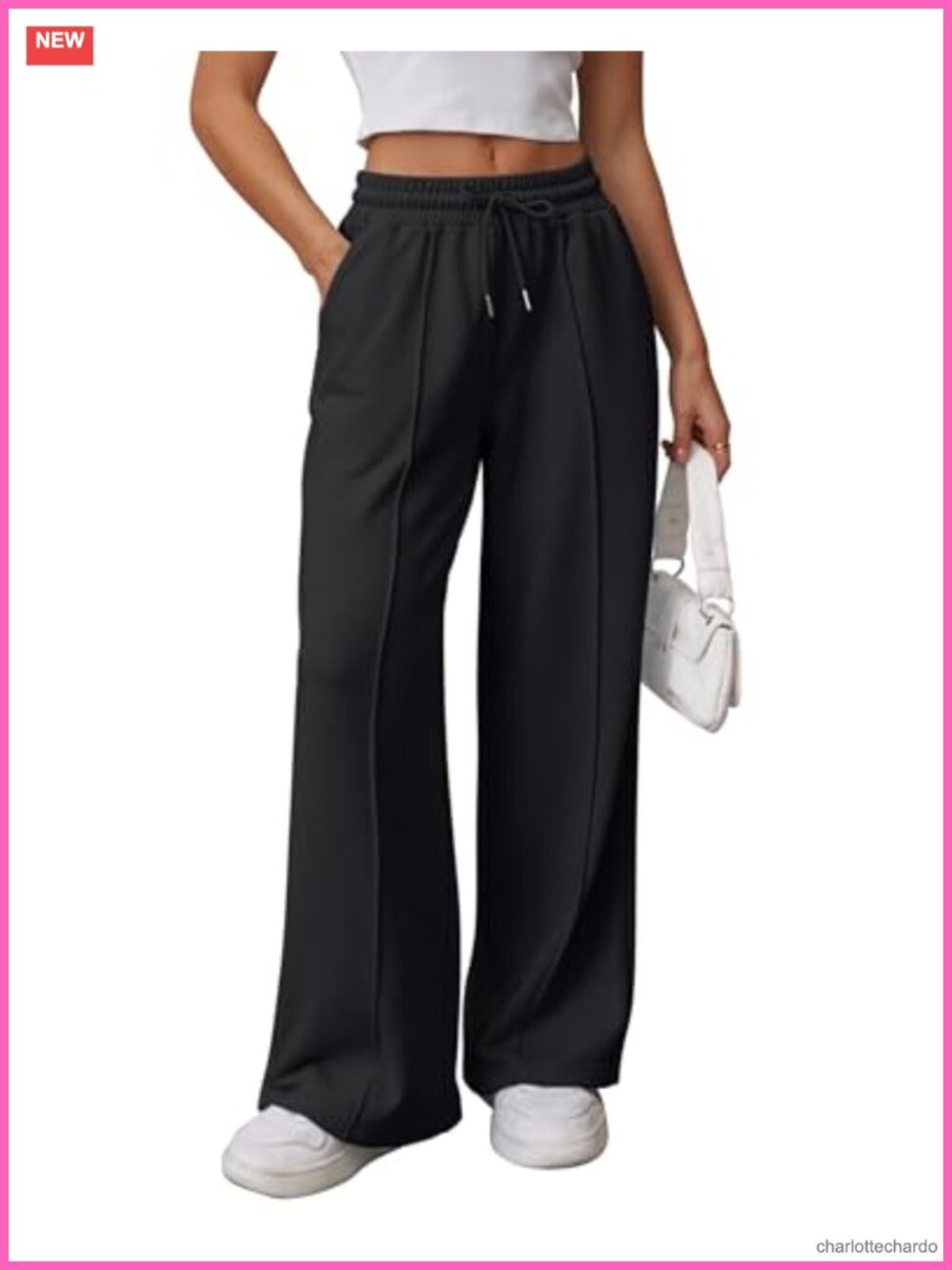 Womens Wide Leg Sweatpants High Waisted Baggy Lounge Pants Drawstring